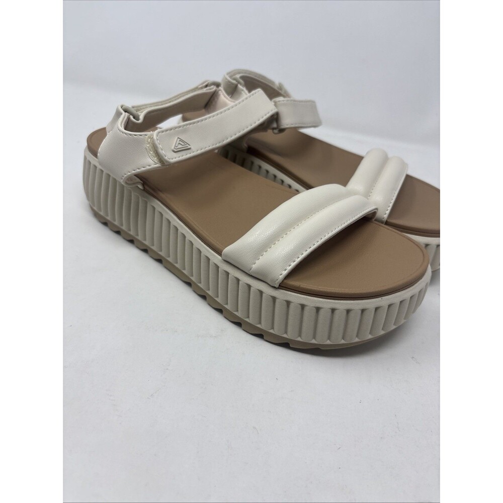 REEF Vista Higher Raya Platform Sandals Women’s 8 Vintage Sand Ankle Strap NWT